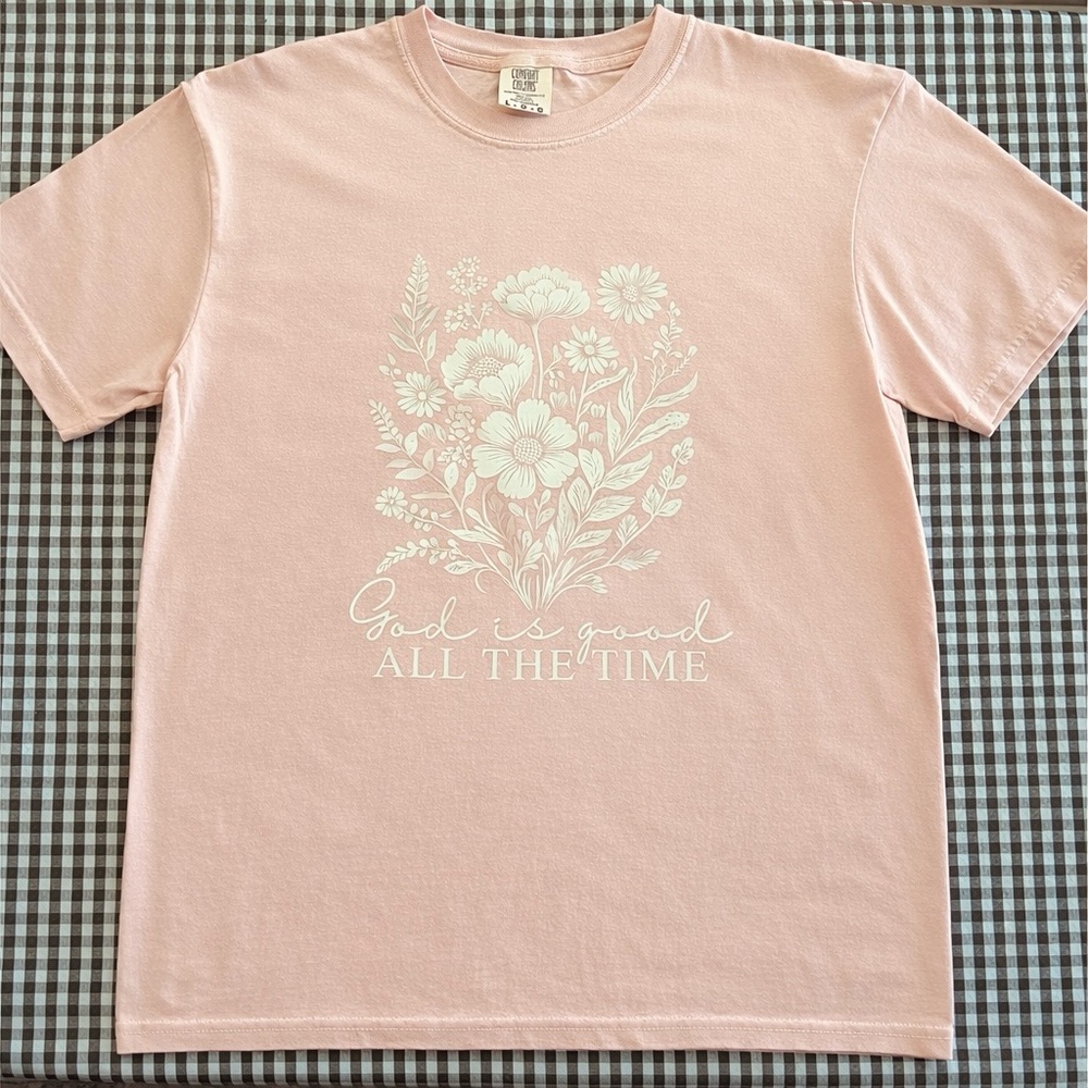 Christian God is Good Comfort Colors Shirt - Unisex Medium, Brand New